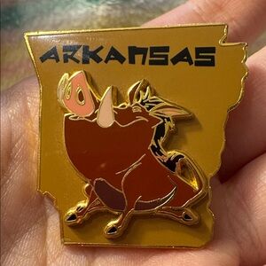 Disney State Character Pin Arkansas Pumba Natural State